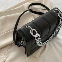 Plaid Pattern Square Bag Flap Crossbody Bag