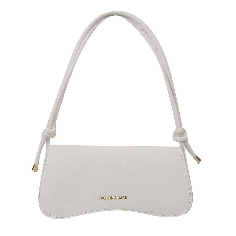 Minimalist Solid Baguette Bag All Match Flap Underarm Bag Shoulder Bag