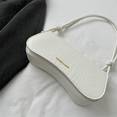 Minimalist Solid Baguette Bag All Match Flap Underarm Bag Shoulder Bag