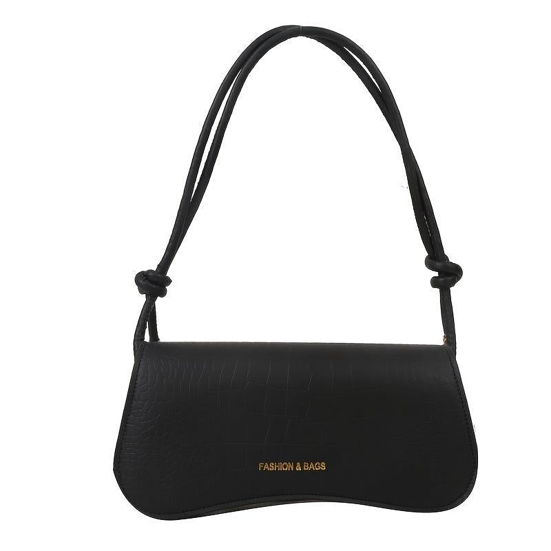 Minimalist Solid Baguette Bag All Match Flap Underarm Bag Shoulder Bag