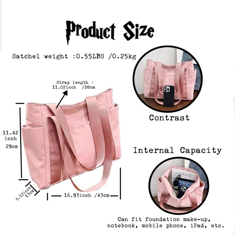Large Capacity Leisure Tote Bag For Women Lightweight Pockets Mommy Bag