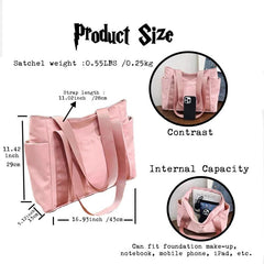 Large Capacity Leisure Tote Bag For Women Lightweight Pockets Mommy Bag