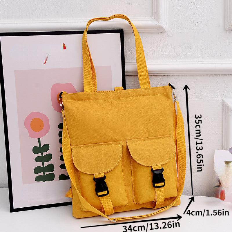 Large Capacity Canvas Tote Bag Vintage Crossbody Bag
