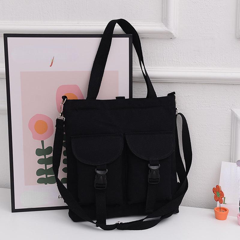 Large Capacity Canvas Tote Bag Vintage Crossbody Bag