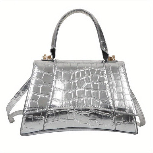 Crocodile Embossed Crossbody Bag for Women
