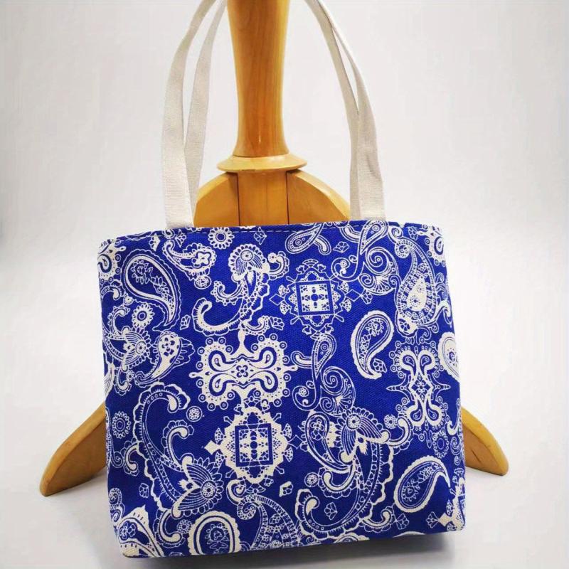 Vintage Paisley Flower Pattern Shoulder Bag Lightweight Handbag