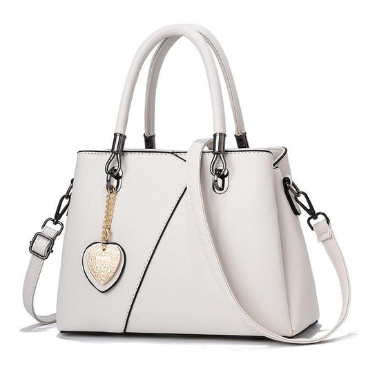 Embossed Pendant Decor PU Leather Shoulder Bag