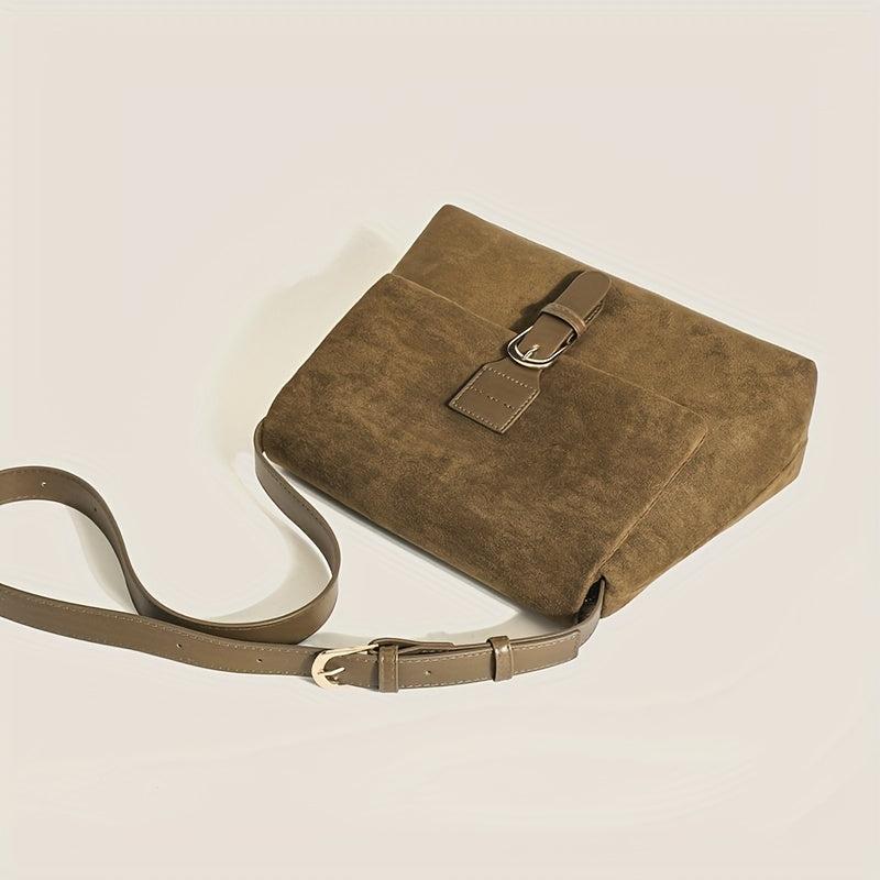 Vintage Square Shoulder Bag Large Capacity Classic Retro Bag