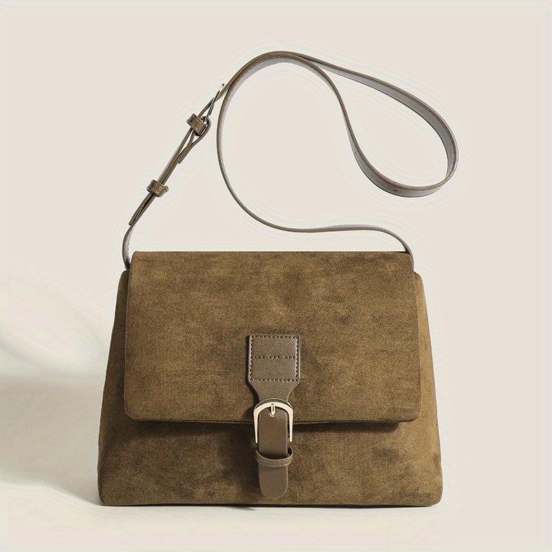 Vintage Square Shoulder Bag Large Capacity Classic Retro Bag