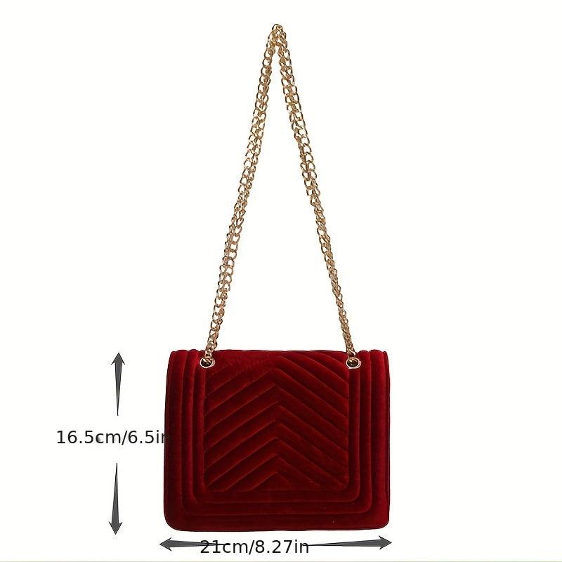 Chevron Quilted Shoulder Bag Classic Evening Crossbody Bag Women's Handbag