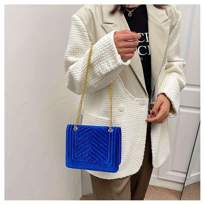 Chevron Quilted Shoulder Bag Classic Evening Crossbody Bag Women's Handbag