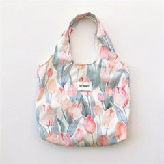 Fairy Floral Pattern Tote Bag Large Capacity Shoulder Handbag Cut Random