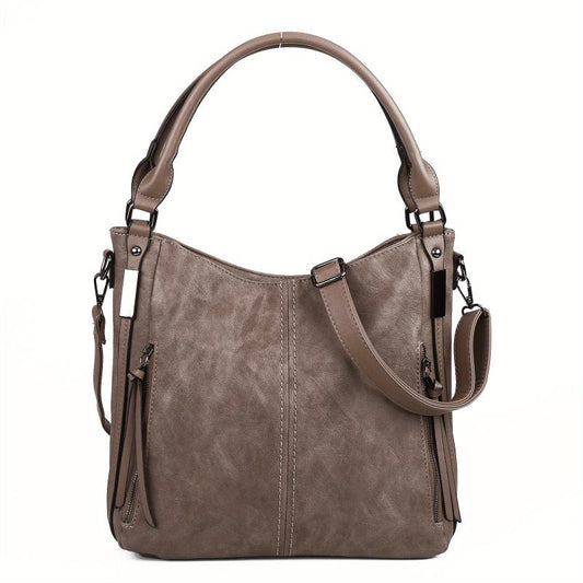 Vintage Leather Hobo Bag Crossbody Handbag for Work & Travel