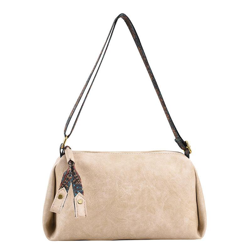 Vintage Boho PU Leather Hobo Bag Women's Shoulder Handbag