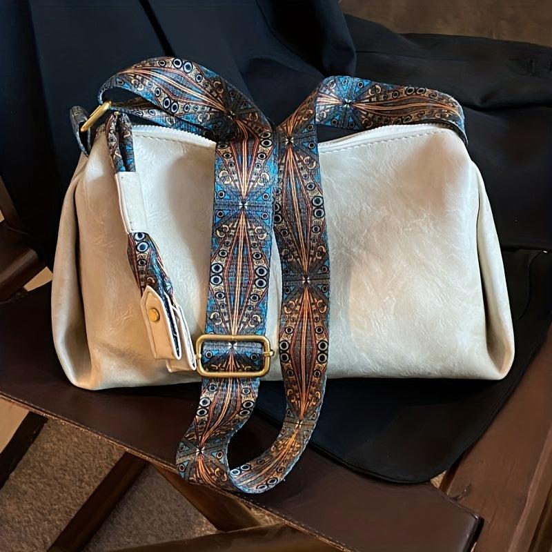 Vintage Boho PU Leather Hobo Bag Women's Shoulder Handbag