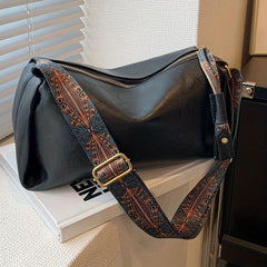 Vintage Boho PU Leather Hobo Bag Women's Shoulder Handbag