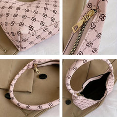 Geometric Crescent Bag Retro Shoulder Handbag & Clutch Purse
