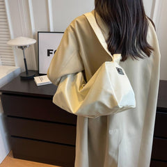 Casual Canvas Shoulder Bag Solid Crossbody for Outdoor