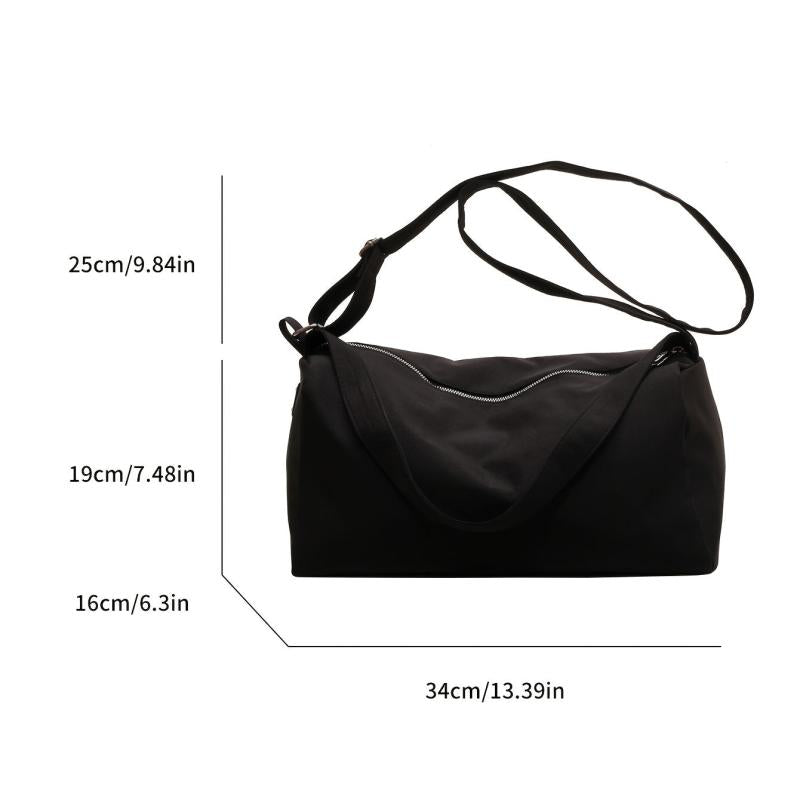 Casual Canvas Shoulder Bag Solid Crossbody for Outdoor