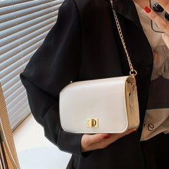 Mini Crossbody Bag Vegan Leather Square Purse Solid Shoulder Bag