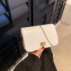 Mini Crossbody Bag Vegan Leather Square Purse Solid Shoulder Bag