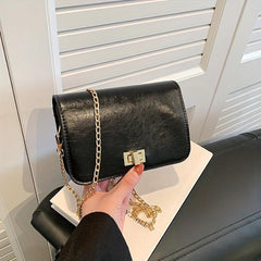 Mini Crossbody Bag Vegan Leather Square Purse Solid Shoulder Bag