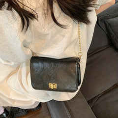 Mini Crossbody Bag Vegan Leather Square Purse Solid Shoulder Bag