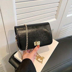 Mini Crossbody Bag Vegan Leather Square Purse Solid Shoulder Bag