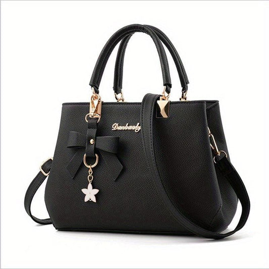 Casual PU Leather Shoulder Bag With Zipper Women's Crossbody Bag