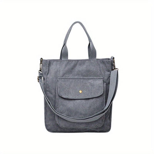Large Capacity Corduroy Crossbody Bag for Women & Student