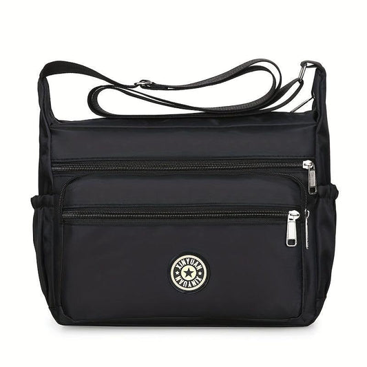Letter Patch Decor Crossbody Bag Women's Shoulder Bag For Travel & Daily