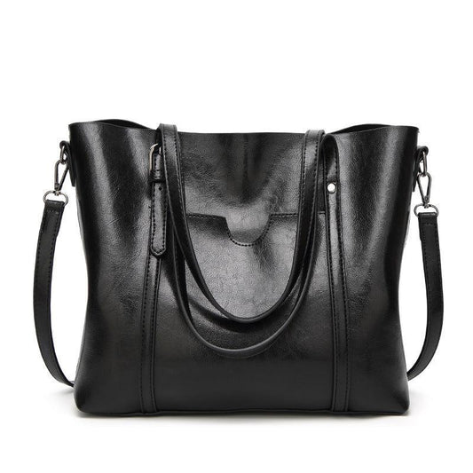 Faux Leather Shoulder Bag Women's Tote Bag Casual Zipper Crossbody