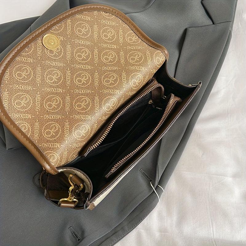 Vintage Square Bag Classic Pattern Flap Purse