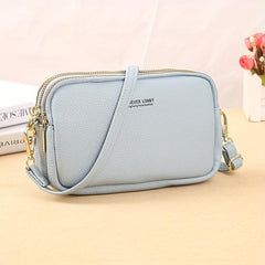 Solid Square Crossbody Bag Zipper Women's Purse