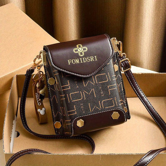 Flap Shoulder Bag PU Leather Mini Crossbody Bag