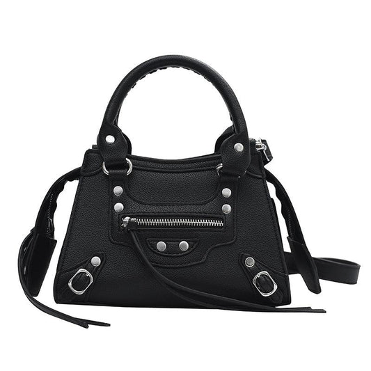 Y2K Style Studded Crossbody Bag Small Top Handle Satchel Purse