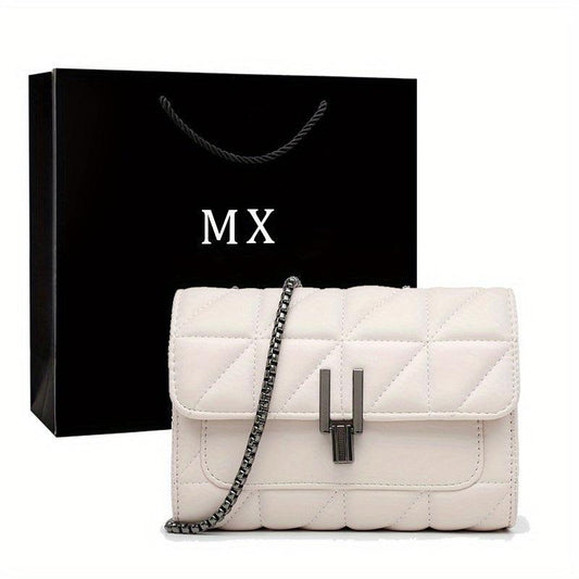 Quilted Crossbody Bag Small Faux Leather Shoulder Bag