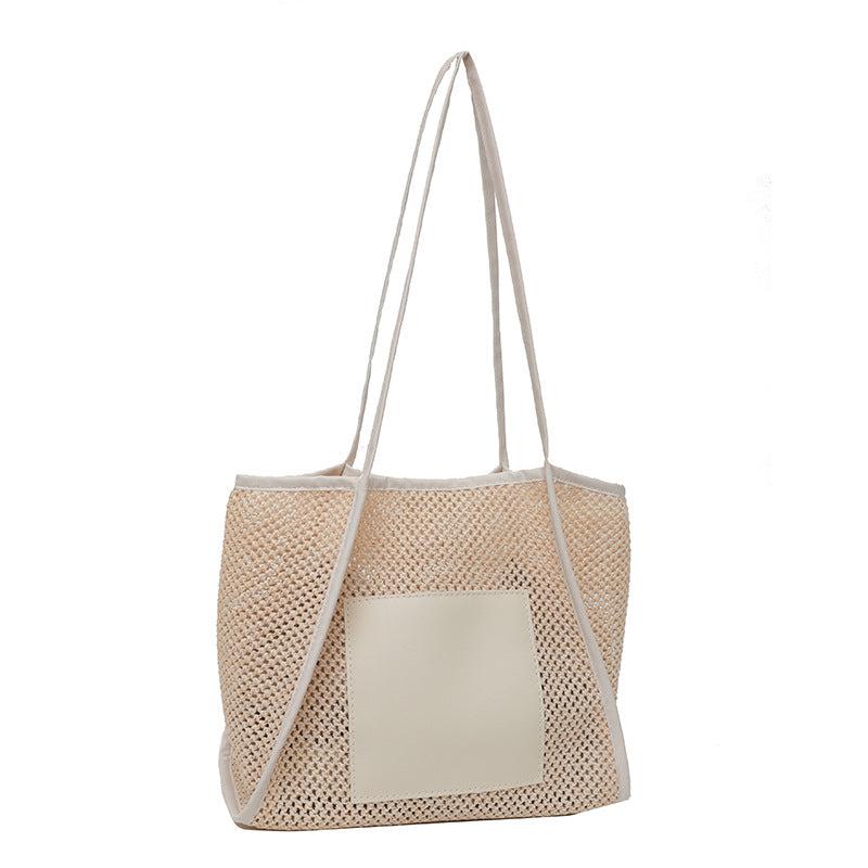 Boho Style Straw Tote Bag Large Capacity Beach Bag