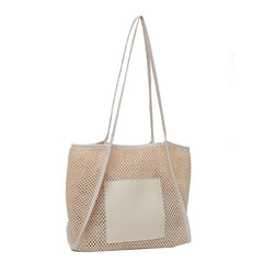 Boho Style Straw Tote Bag Large Capacity Beach Bag