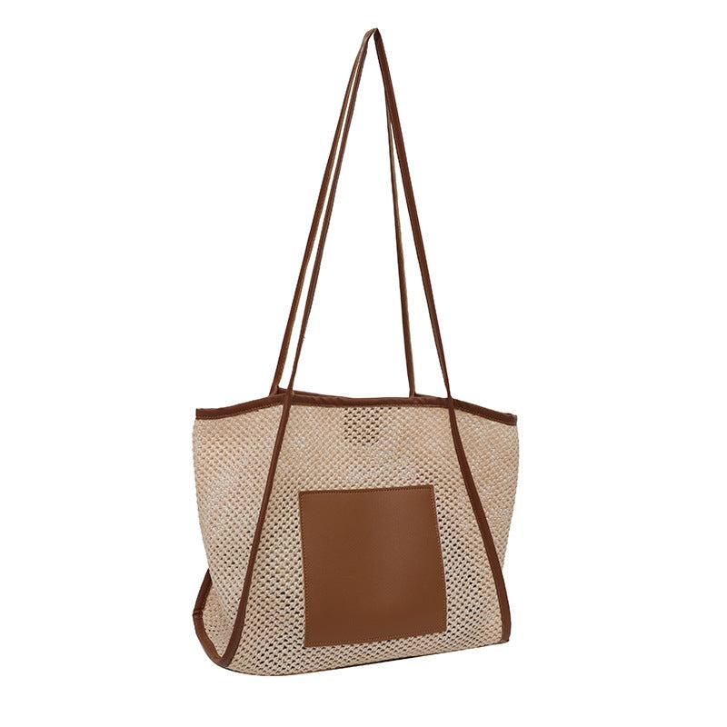 Boho Style Straw Tote Bag Large Capacity Beach Bag