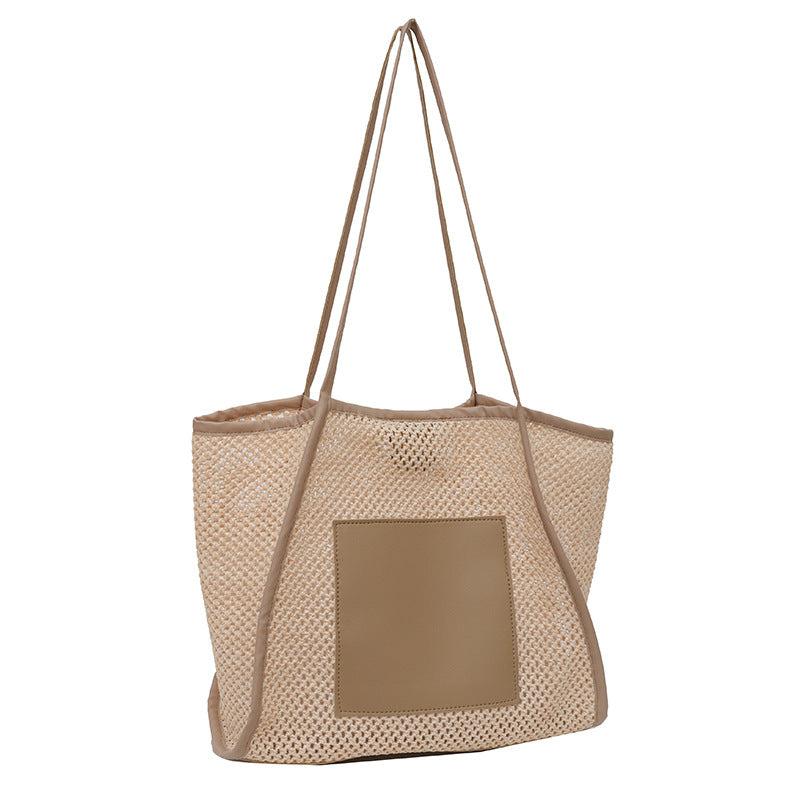 Boho Style Straw Tote Bag Large Capacity Beach Bag