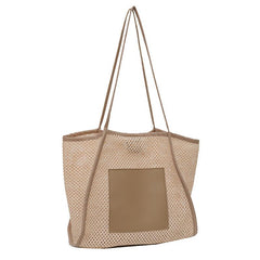 Boho Style Straw Tote Bag Large Capacity Beach Bag