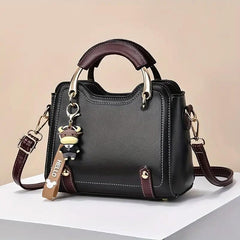 Portable Top Handle Handbag PU Leather Versatile Shoulder Bag Detachable Strap