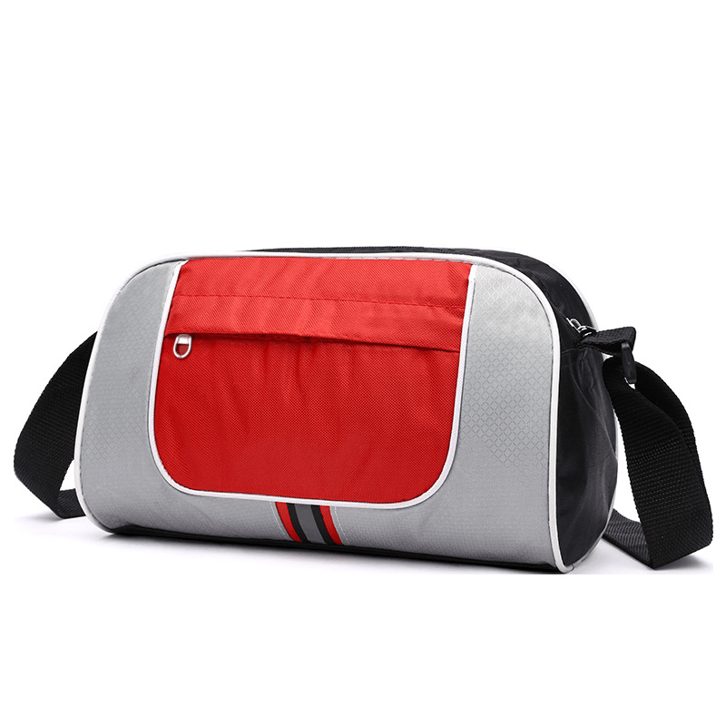 Large Capacity Zipper Shoulder Bag Adjustable Strap Outdoor Sports Crossbody Bag