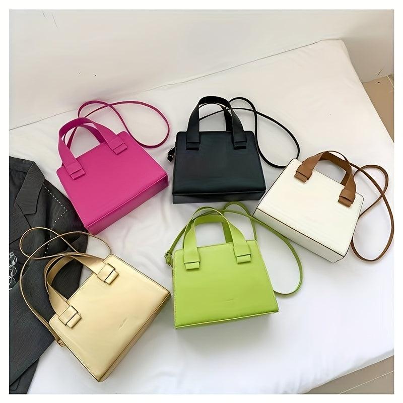 Minimalist Solid Square Bag All Match Satchel Bag