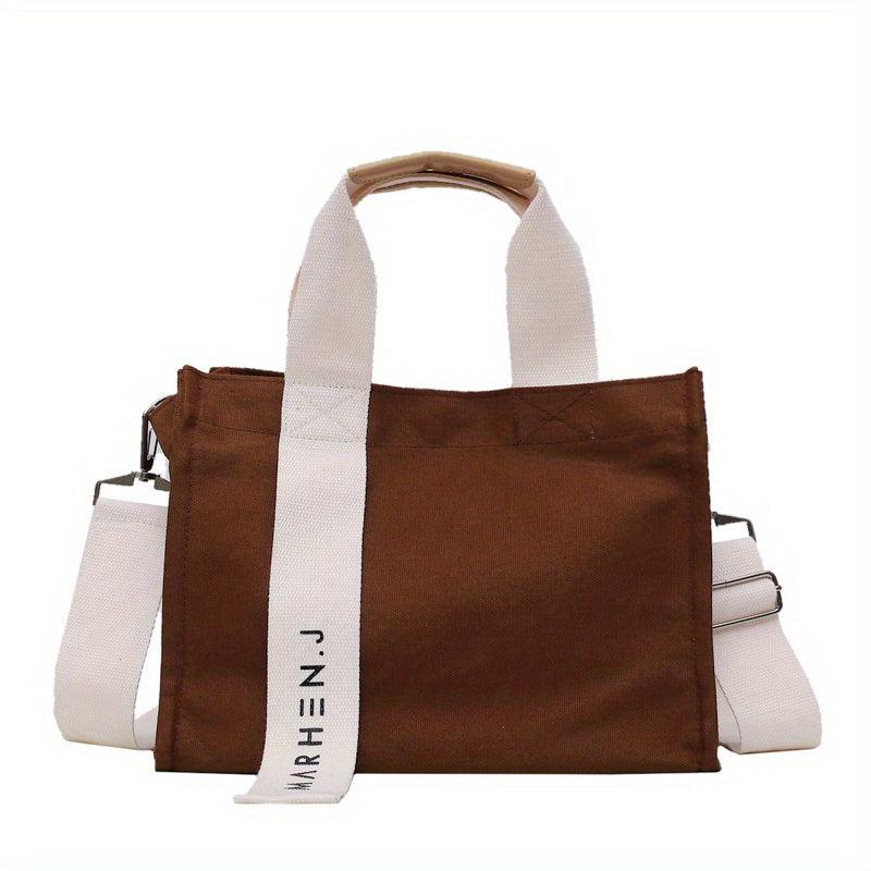 Canvas Crossbody Bag Large Capacity Tote Bag Casual Handbag