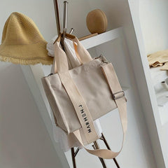 Canvas Crossbody Bag Large Capacity Tote Bag Casual Handbag