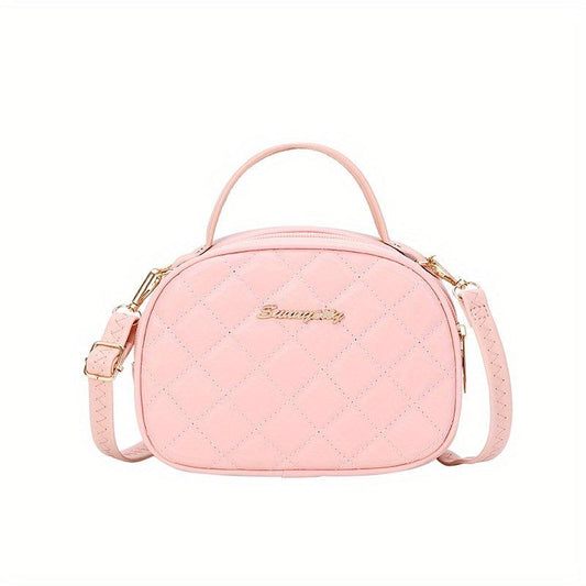 Argyle Quilted Crossbody Bag with Zipper