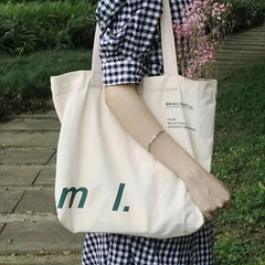 Large Capacity Canvas Tote Bag Durable Lightweight Shoulder Bag