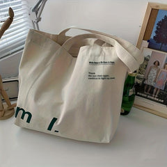 Large Capacity Canvas Tote Bag Durable Lightweight Shoulder Bag